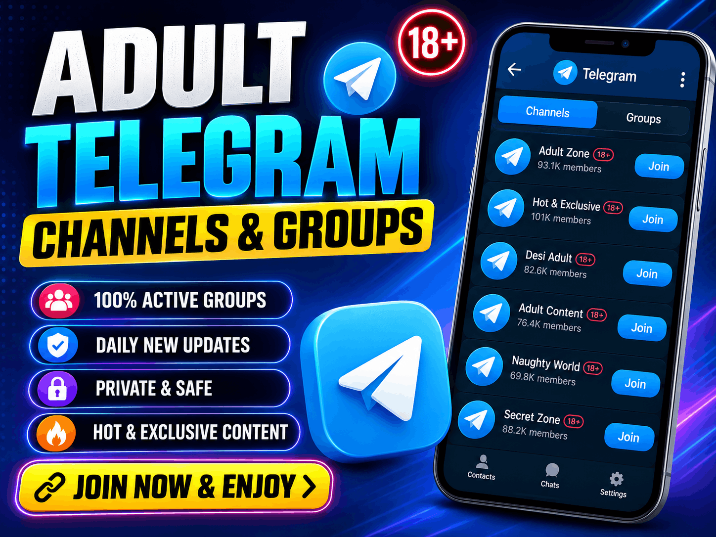 Adult telegram Channels and Groups Link